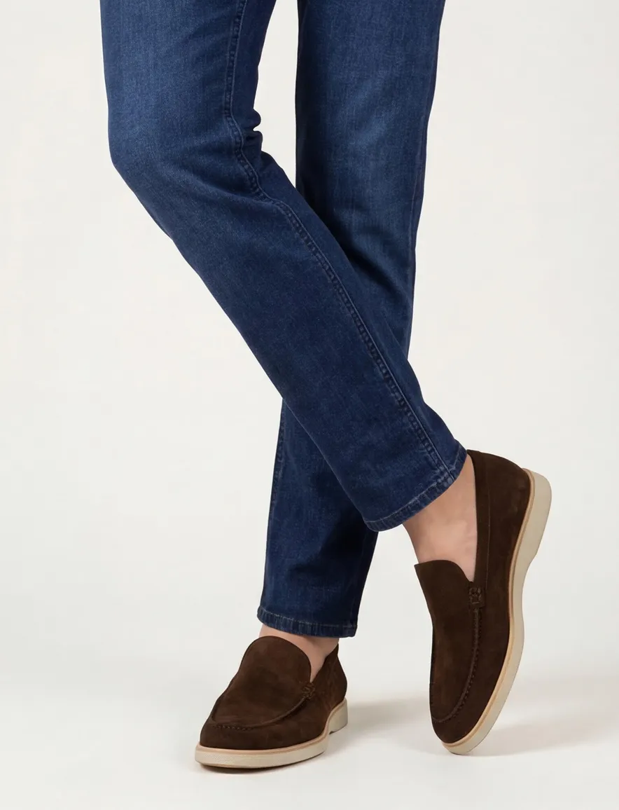 Magnanni loafers leer donkerbruin
