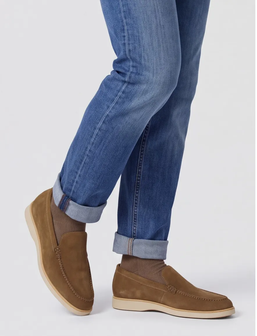 Magnanni loafers camel effen leer