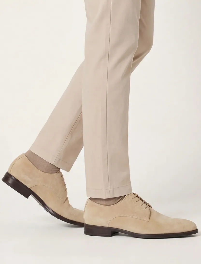 Giorgio veterschoenen beige effen leer