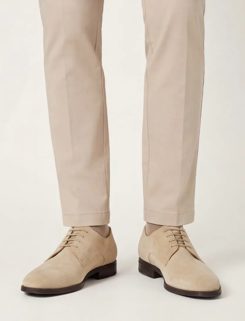 Giorgio veterschoenen beige effen leer