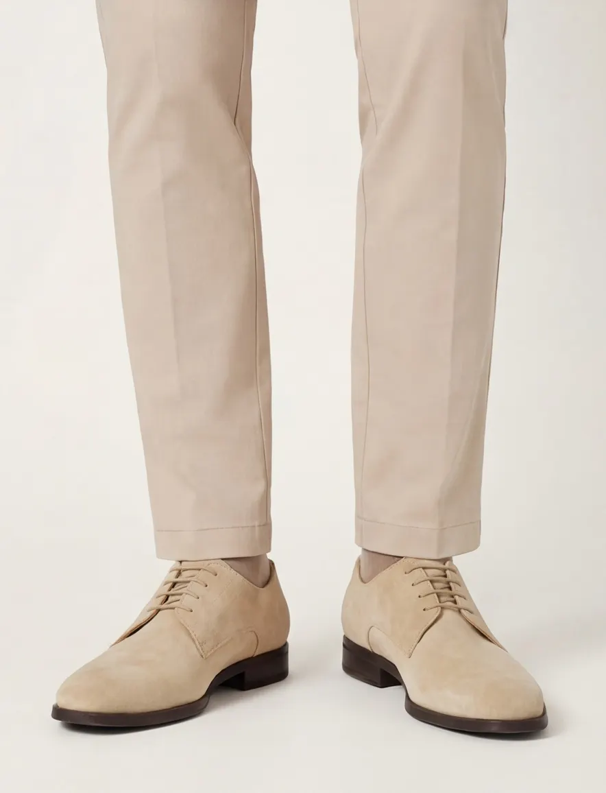 Giorgio veterschoenen beige effen leer