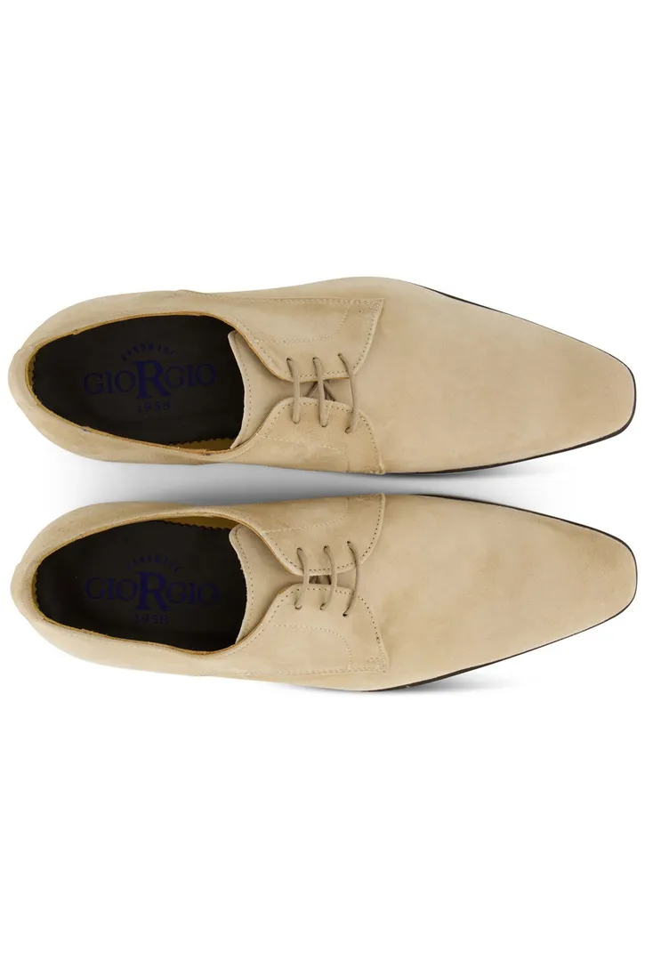 Giorgio veterschoenen beige effen leer