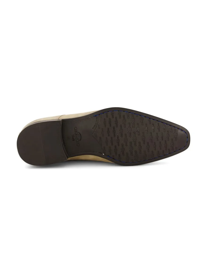 Giorgio veterschoenen beige effen leer
