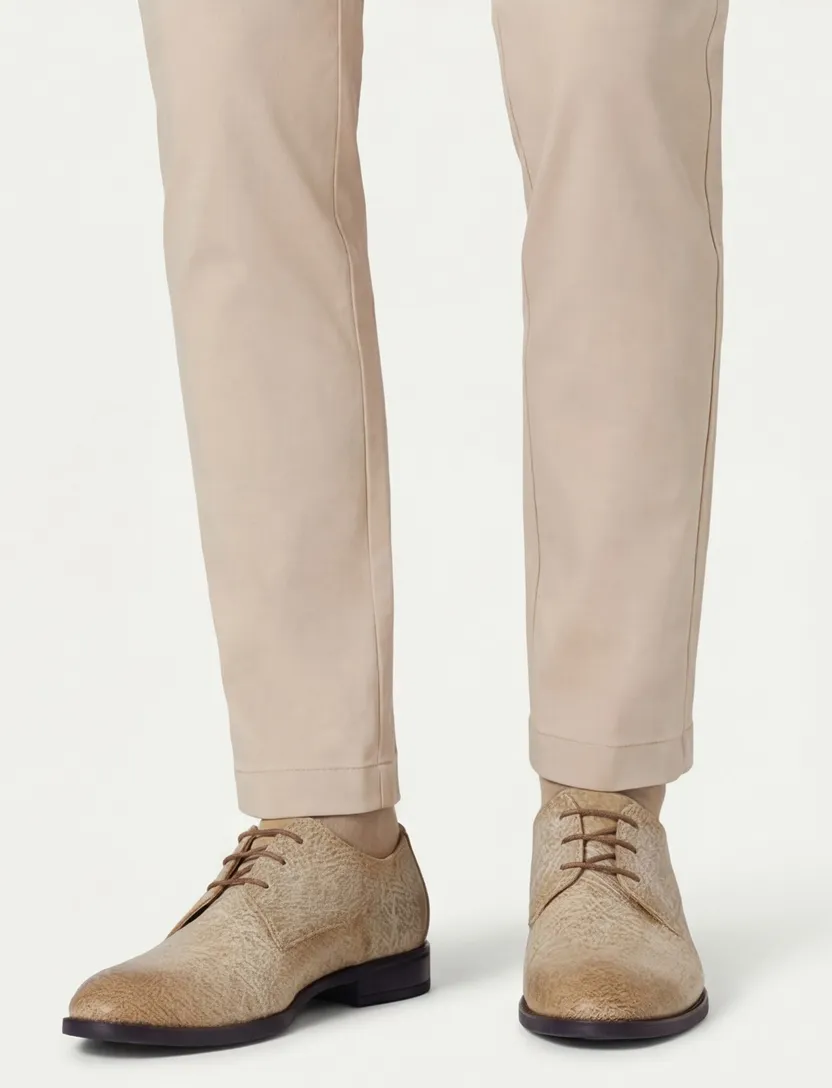 Giorgio nette lage veterschoenen beige geprint leer