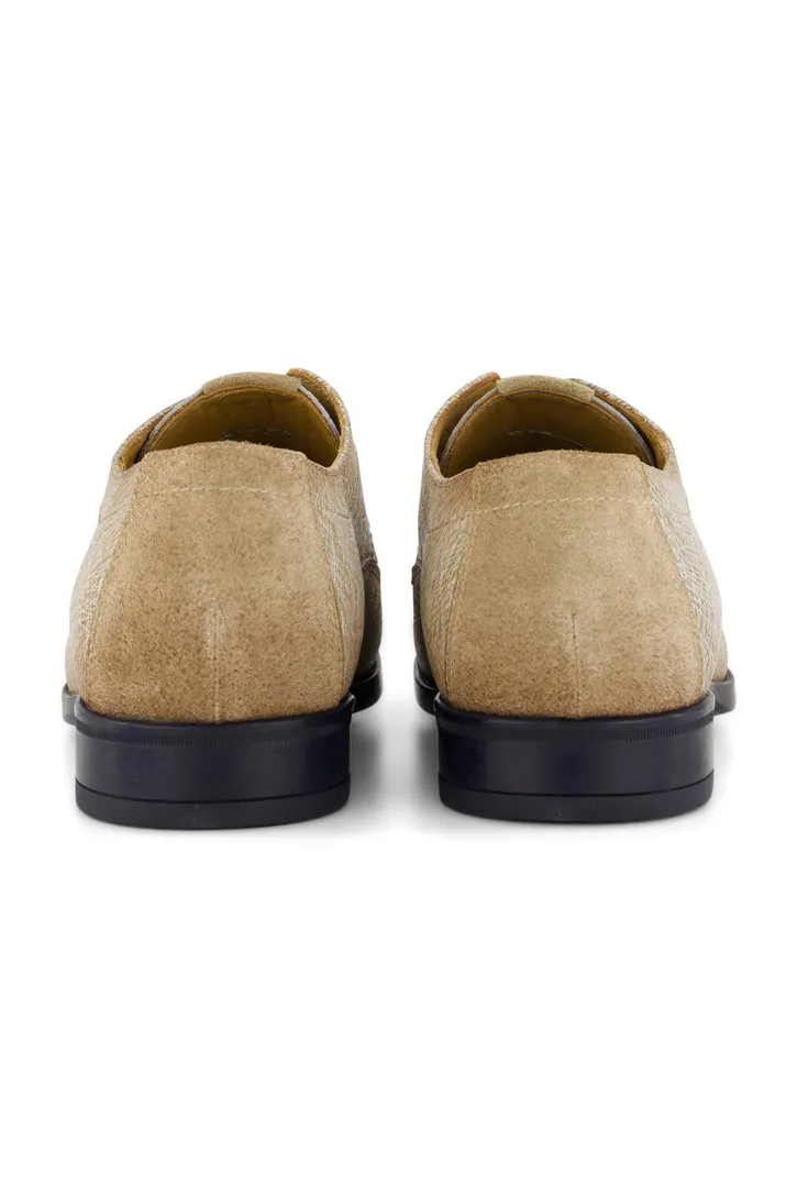Giorgio nette lage veterschoenen beige geprint leer