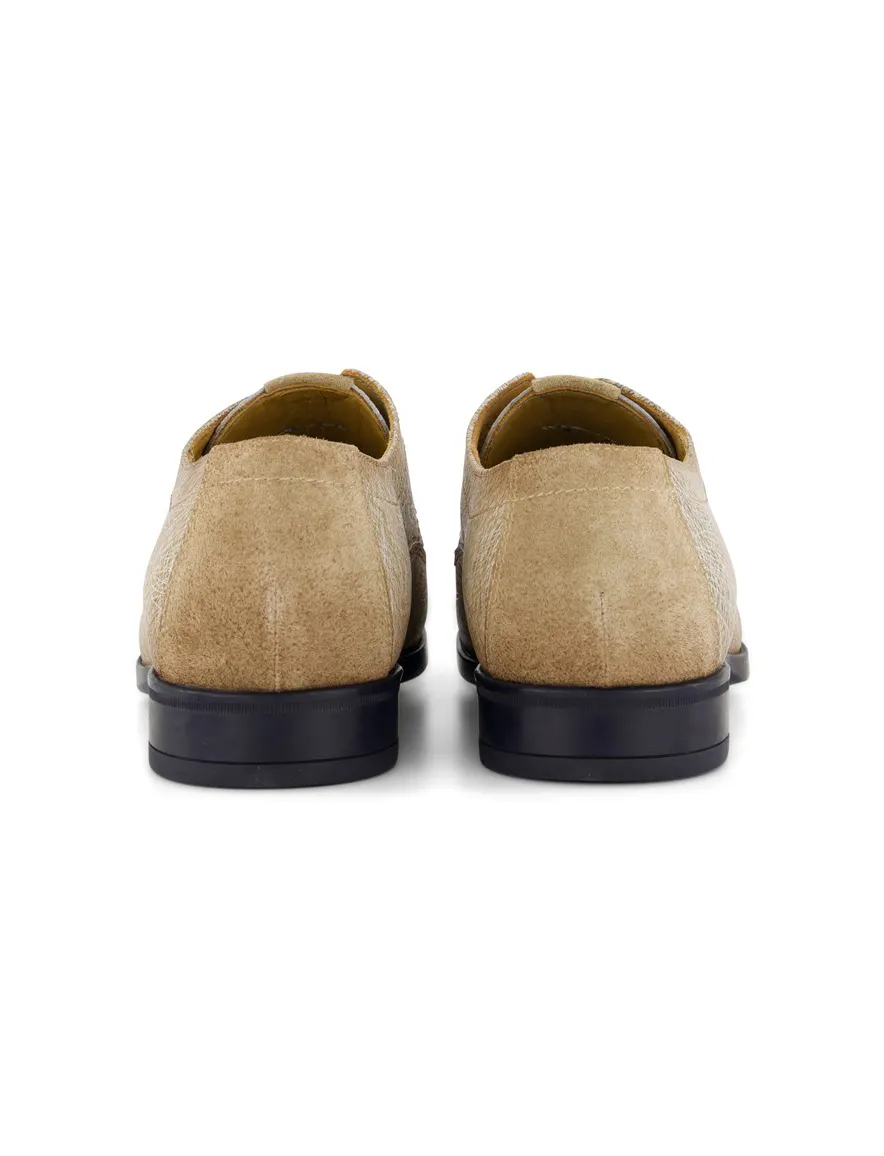 Giorgio nette lage veterschoenen beige geprint leer