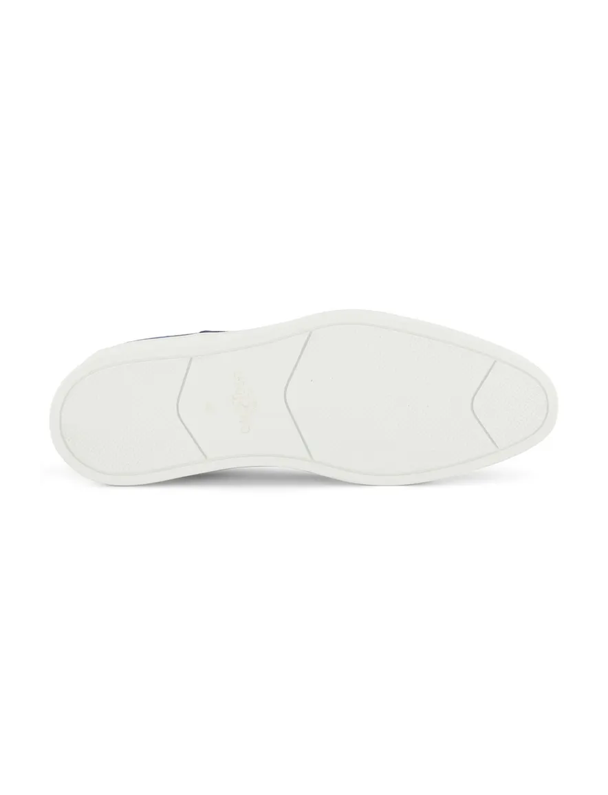 Giorgio sneakers blauw effen leer