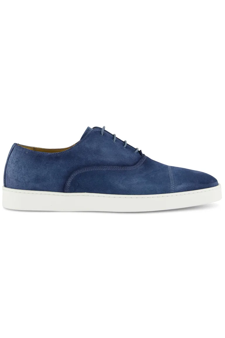 Giorgio sneakers blauw effen leer