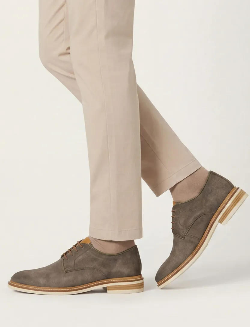 Giorgio bruin effen leer nette veterschoen