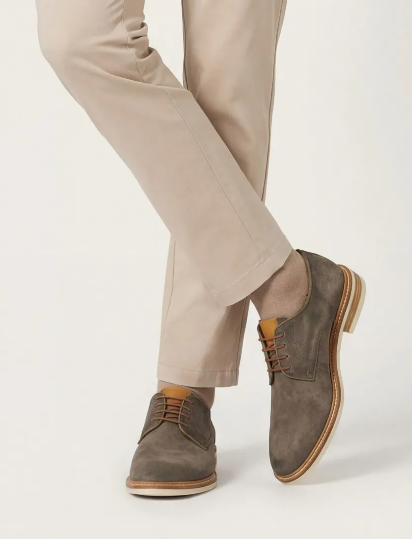 Giorgio bruin effen leer nette veterschoen