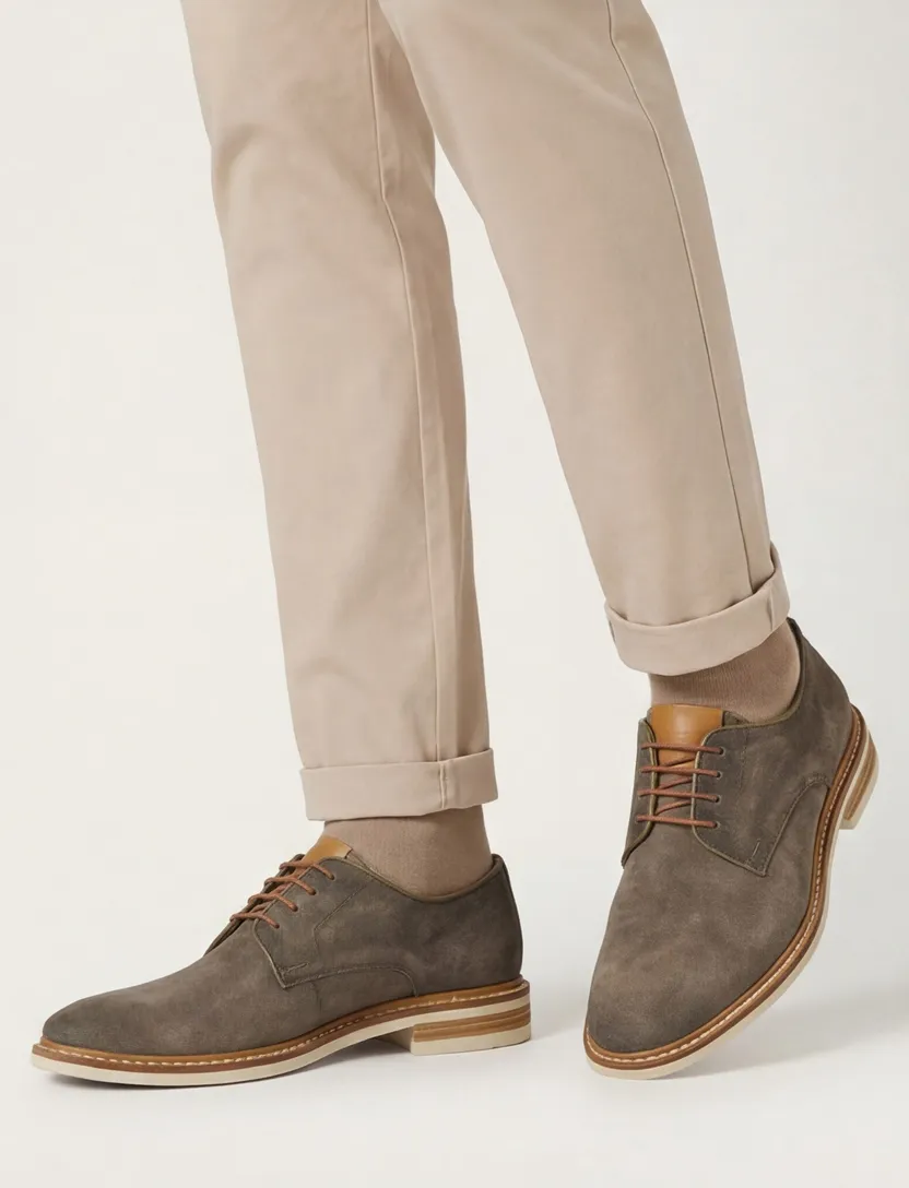 Giorgio bruin effen leer nette veterschoen