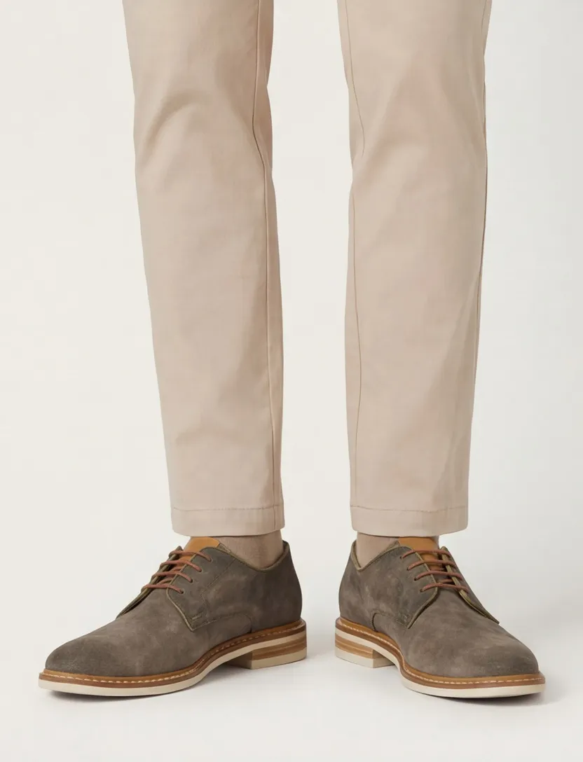 Giorgio bruin effen leer nette veterschoen