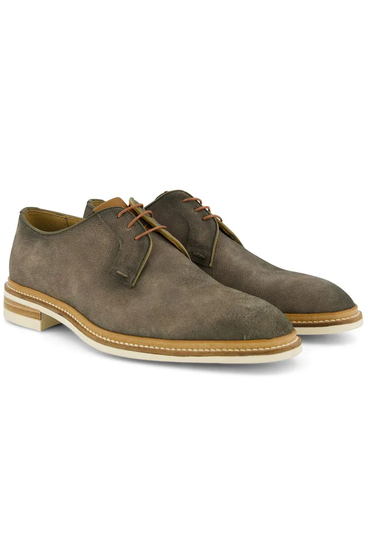 Giorgio bruin effen leer nette veterschoen