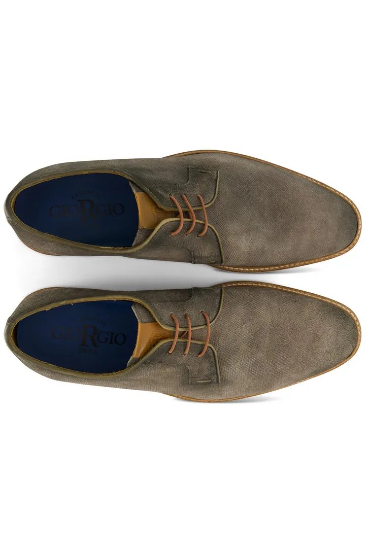 Giorgio bruin effen leer nette veterschoen
