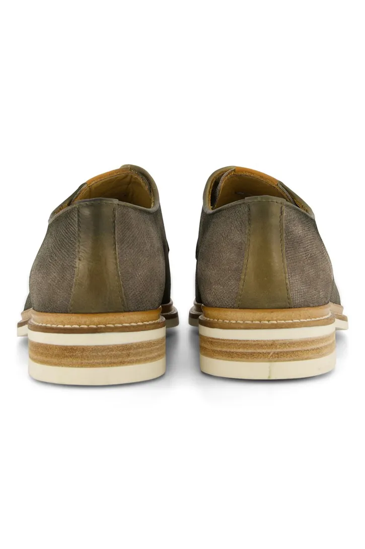 Giorgio bruin effen leer nette veterschoen