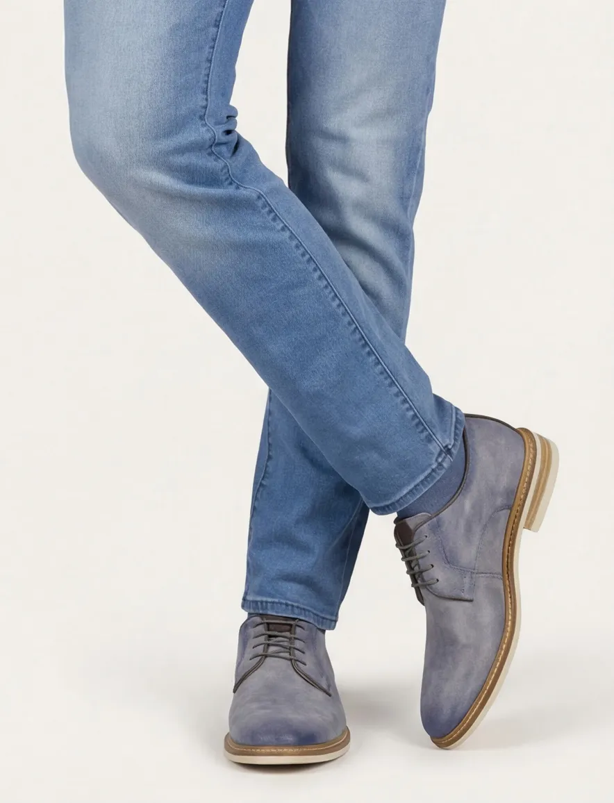 Giorgio veterschoen blauw structuur