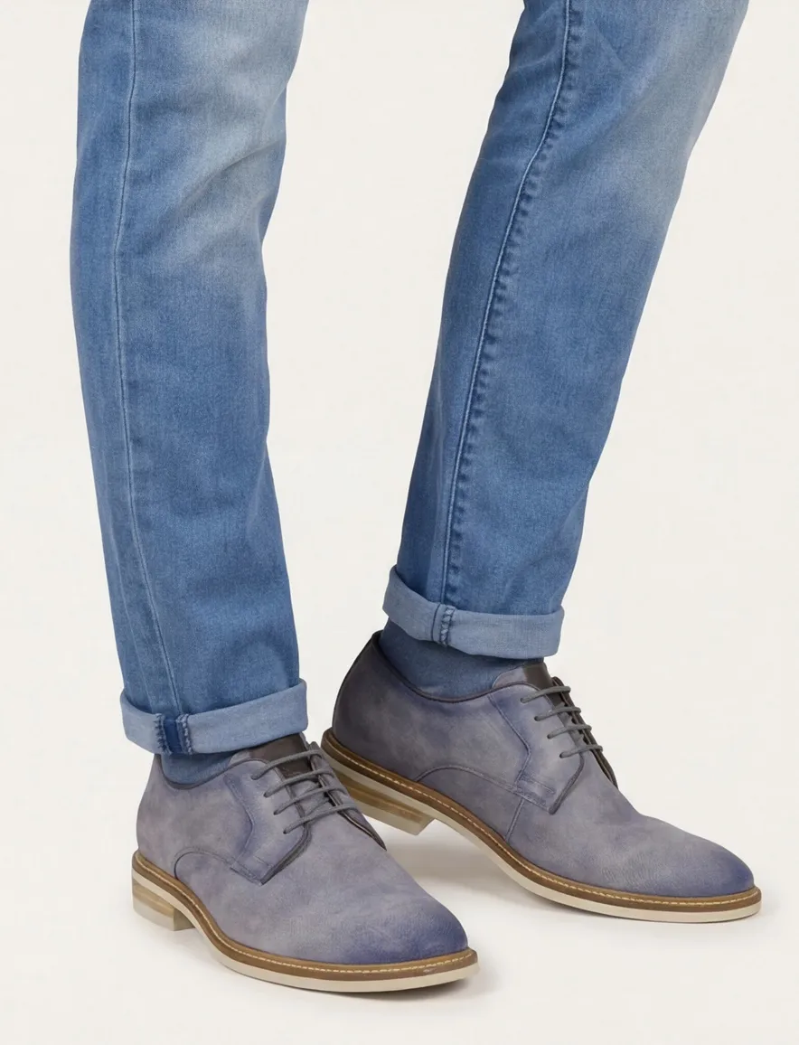 Giorgio veterschoen blauw structuur