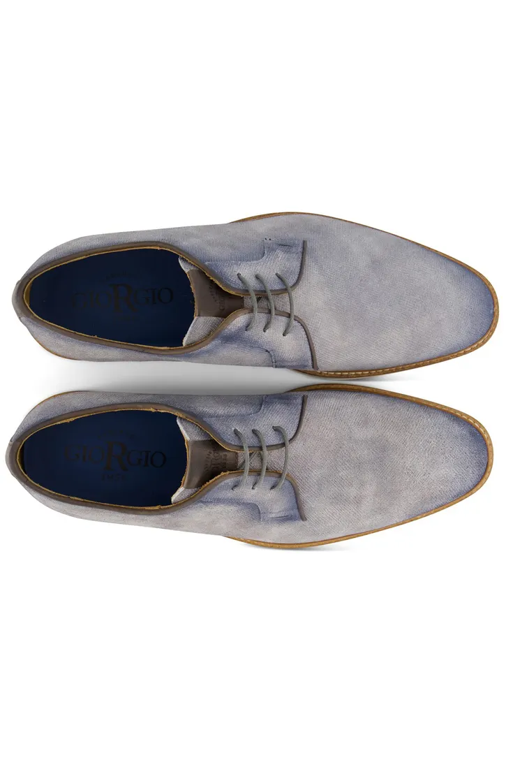 Giorgio lage veterschoen blauw structuur