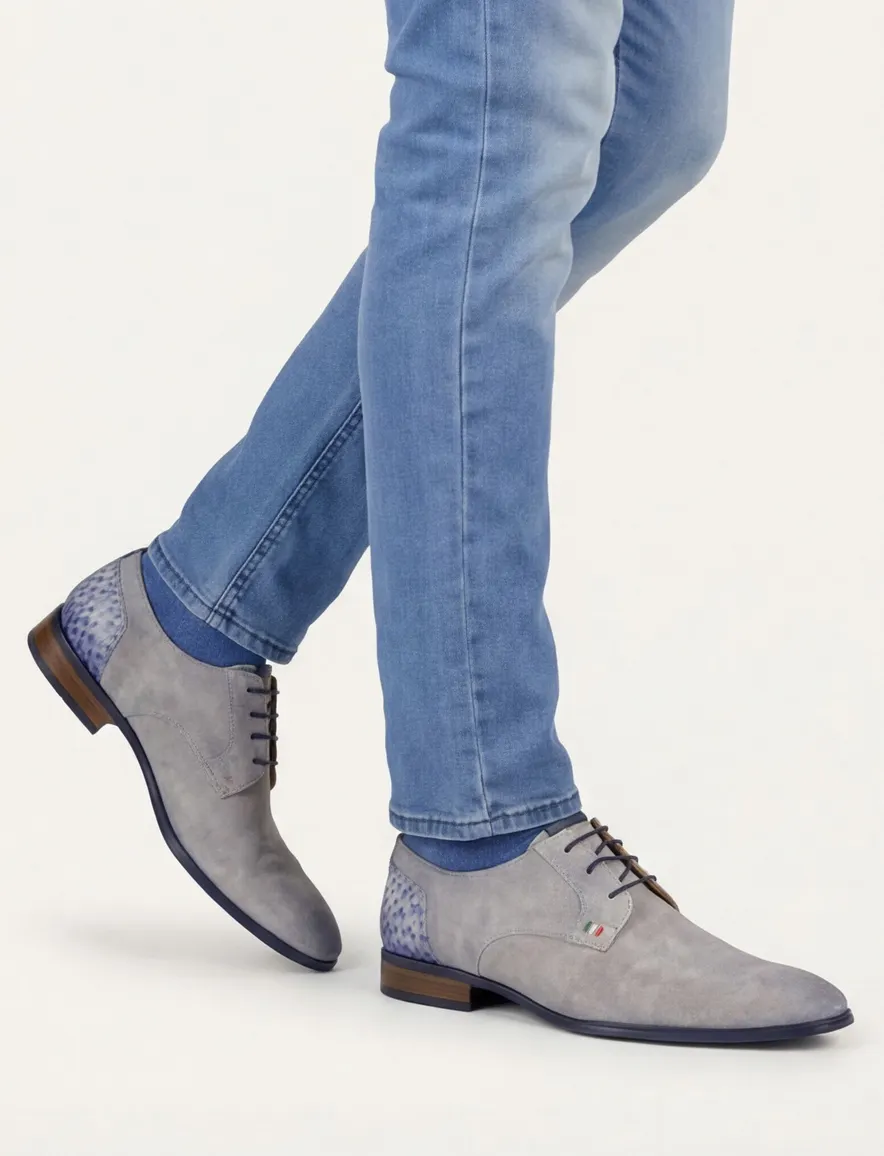 Giorgio veterschoenen grijs structuur