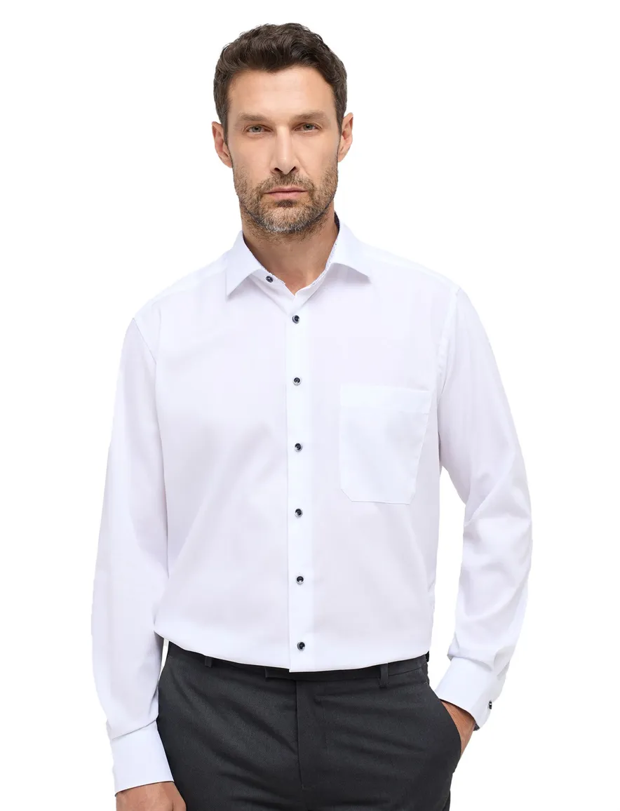 Eterna overhemd wit comfort fit katoen