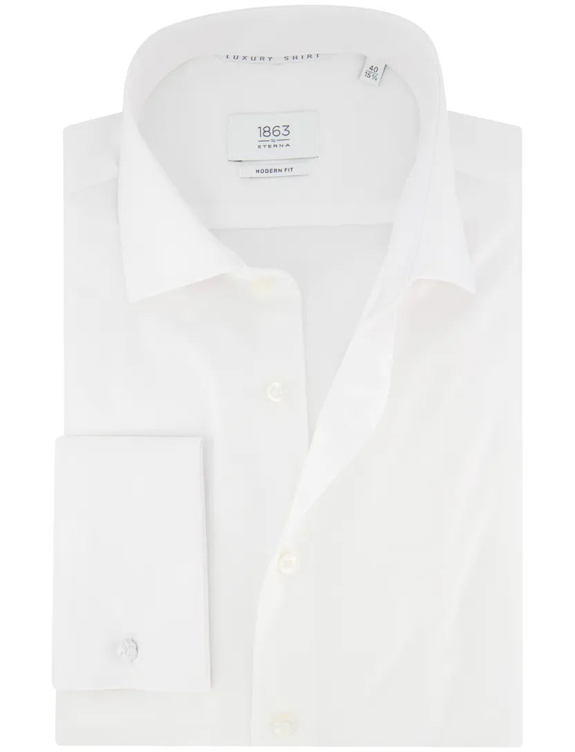 Eterna overhemd wit katoen modern fit