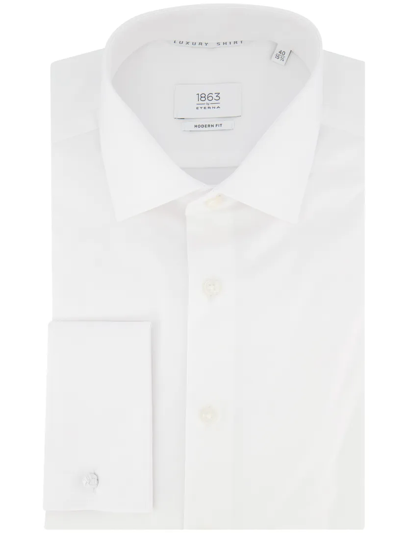 Eterna overhemd wit katoen modern fit