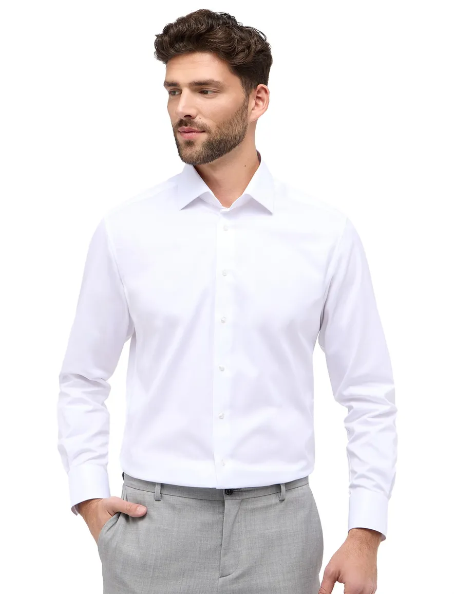 Eterna overhemd mouwlengte 7 Modern Fit wit strijkvrij