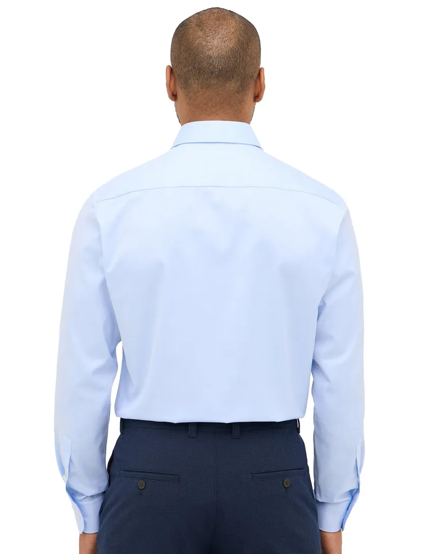 Eterna overhemd mouwlengte 7 lichtblauw katoen modern fit