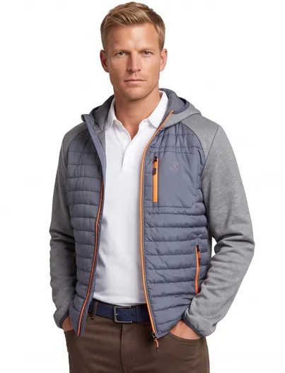 Jack & Jones Jas Jack & Jones grijs gemêleerd gevoerd