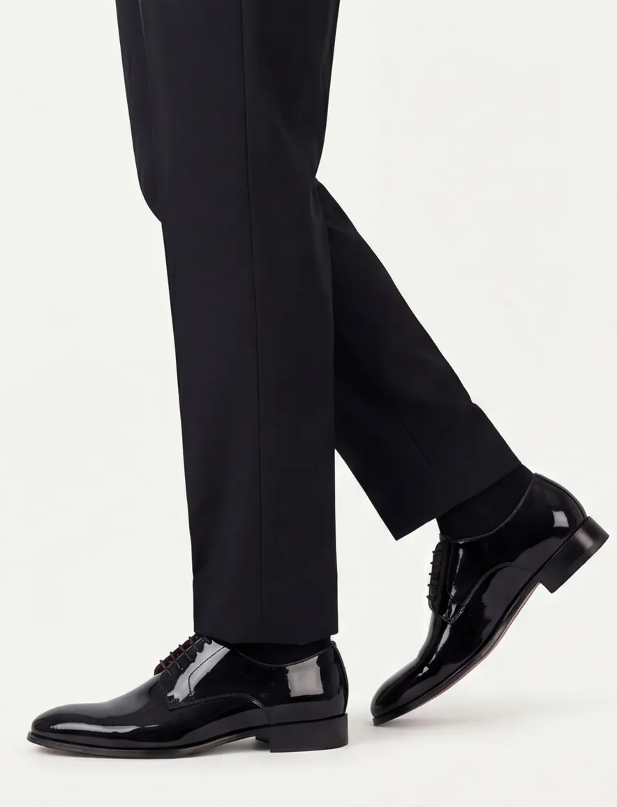 Giorgio lak leren nette veterschoenen zwart