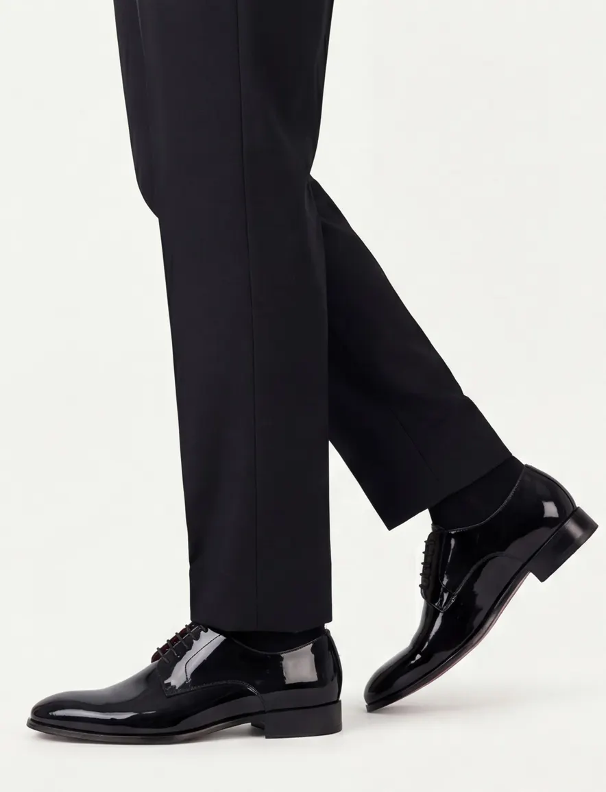 Giorgio lak leren nette veterschoenen zwart