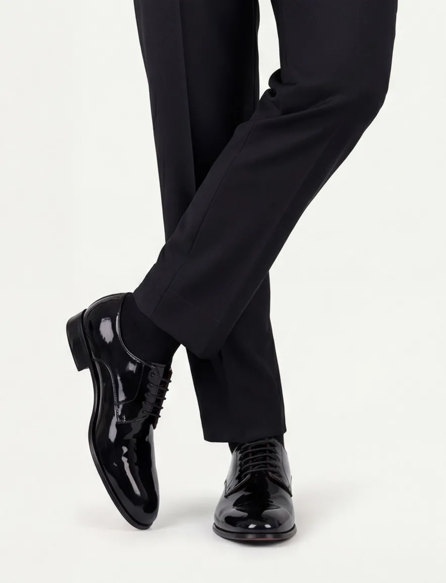 Giorgio lak leren nette veterschoenen zwart