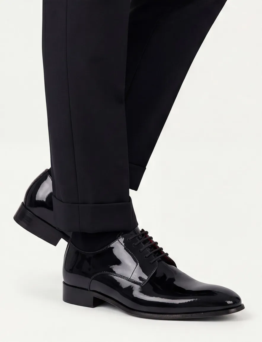 Giorgio lak leren nette veterschoenen zwart