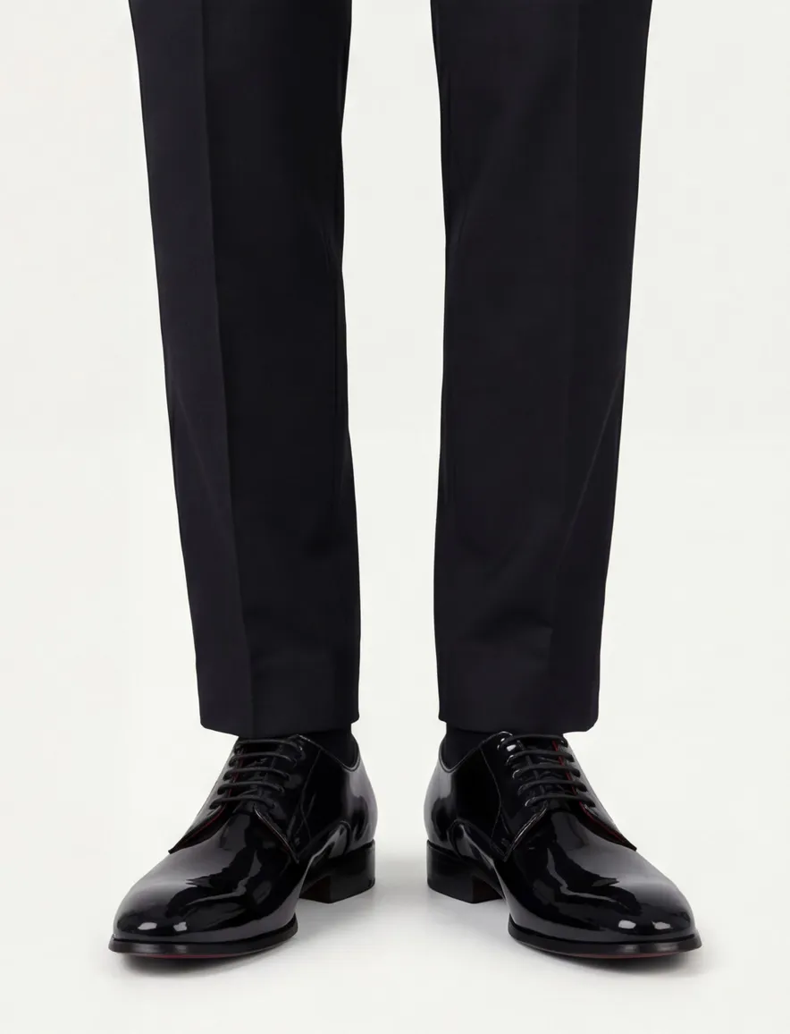 Giorgio lak leren nette veterschoenen zwart