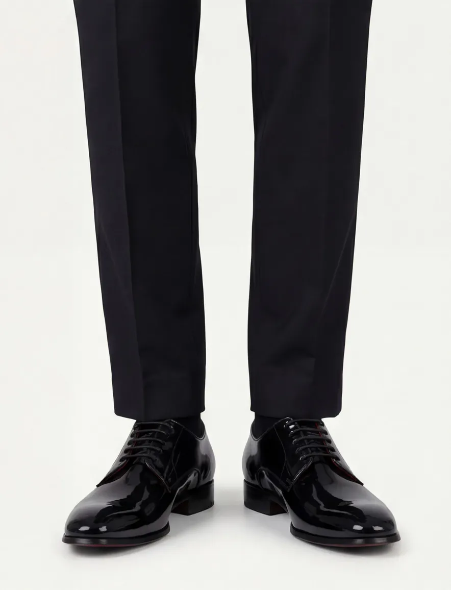 Giorgio lak leren nette veterschoenen zwart