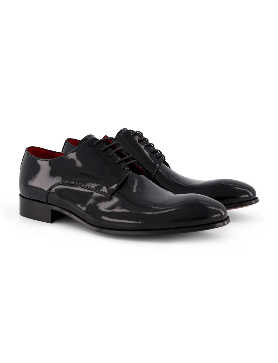 Giorgio lak leren nette veterschoenen zwart