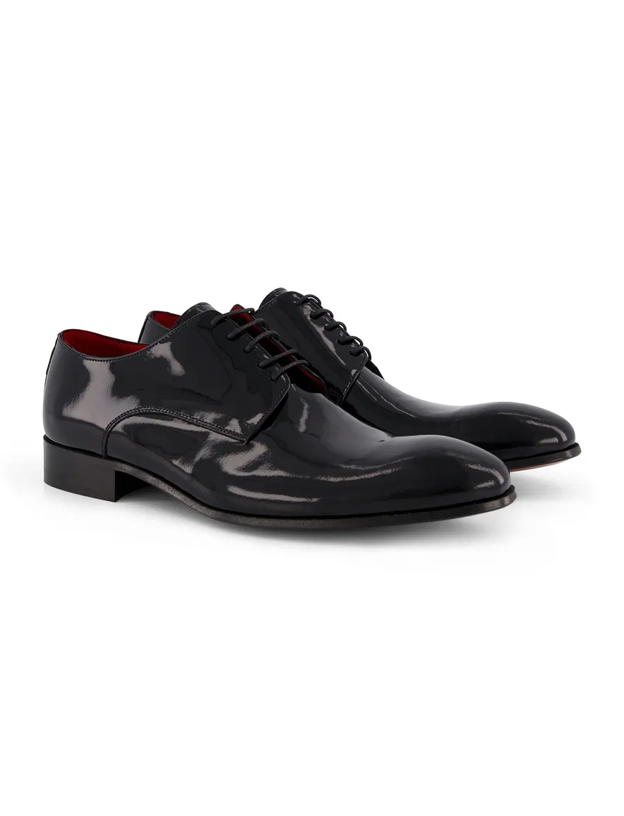 Giorgio lak leren nette veterschoenen zwart