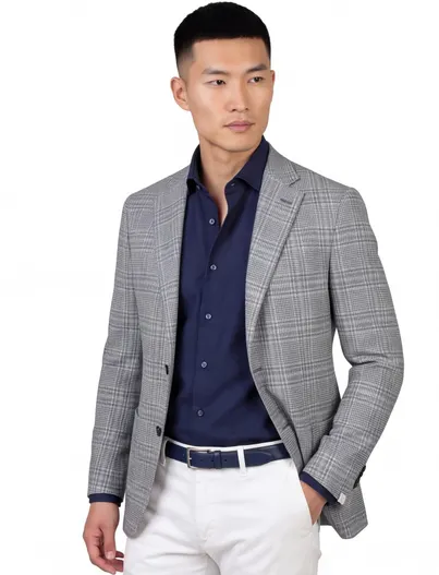 Corneliani Corneliani colbert grijs geruit