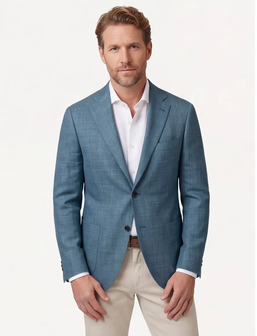 Corneliani colbert blauw gemeleerd