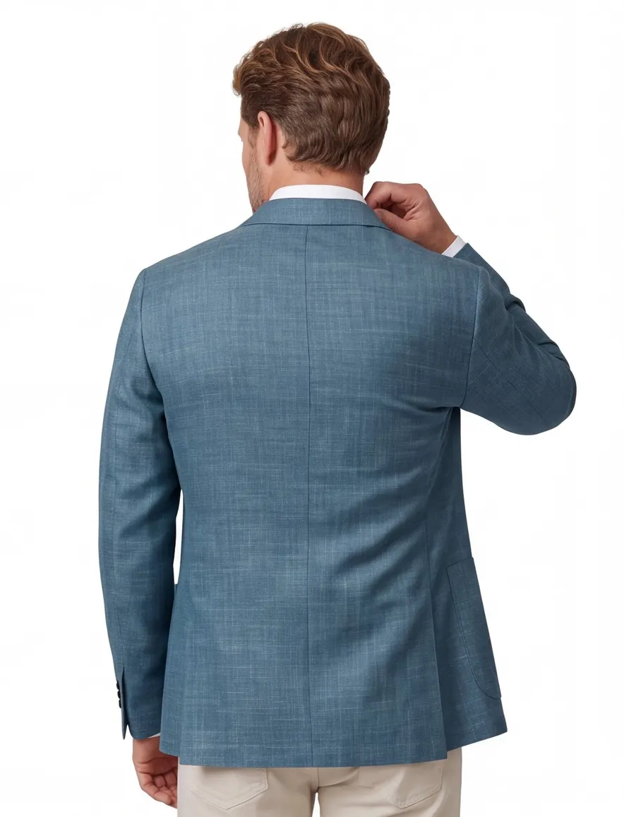 Corneliani colbert blauw gemeleerd