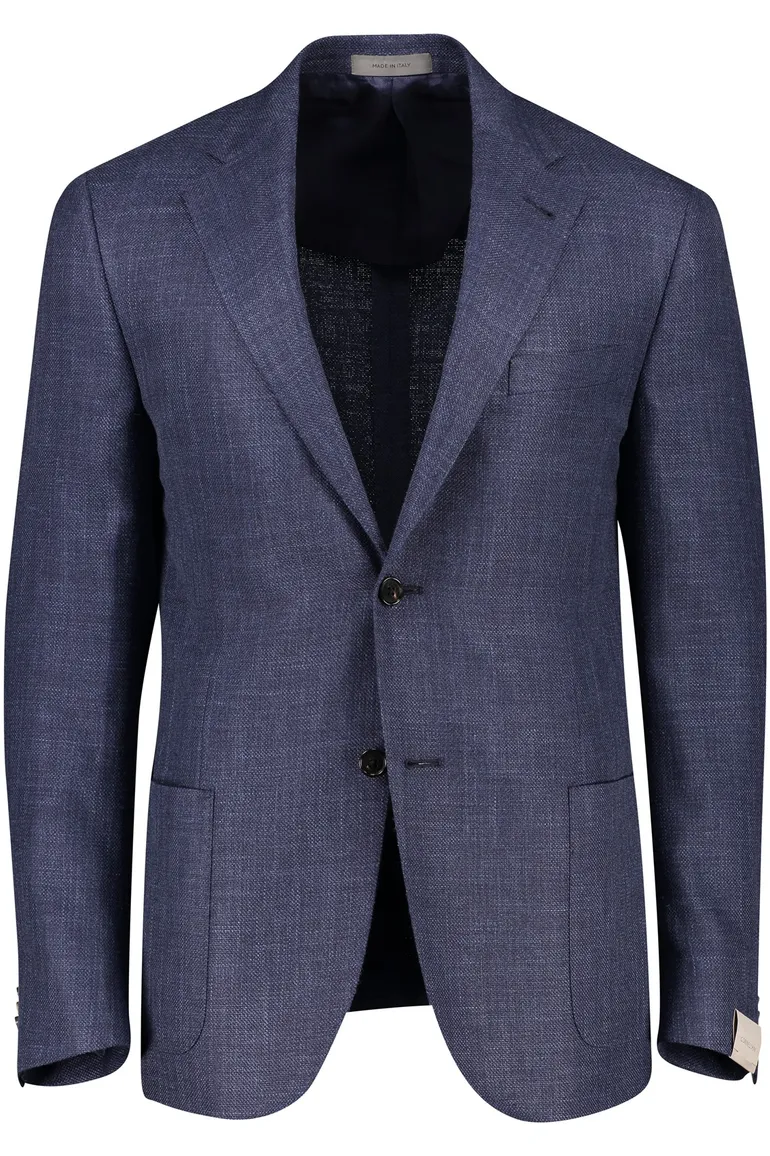 Donkerblauw Corneliani colbert gemêleerd merinowol