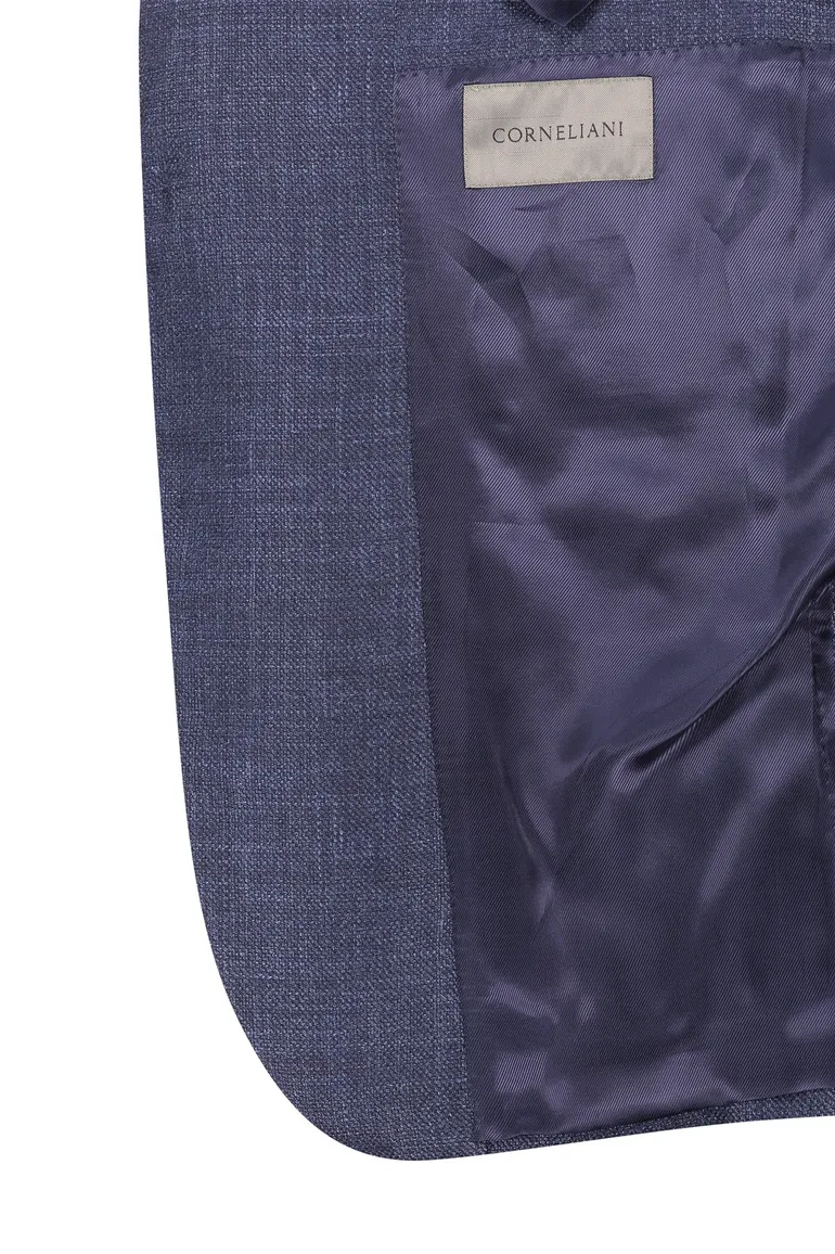 Donkerblauw Corneliani colbert gemêleerd merinowol