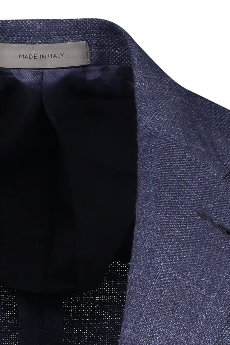 Donkerblauw Corneliani colbert gemêleerd merinowol