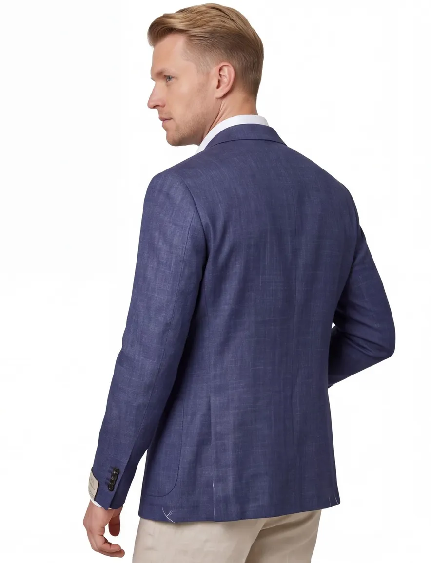 Corneliani colbert donkerblauw gemeleerd