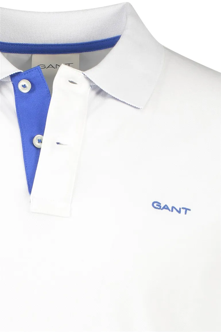 Gant polo effen wit katoen normale fit