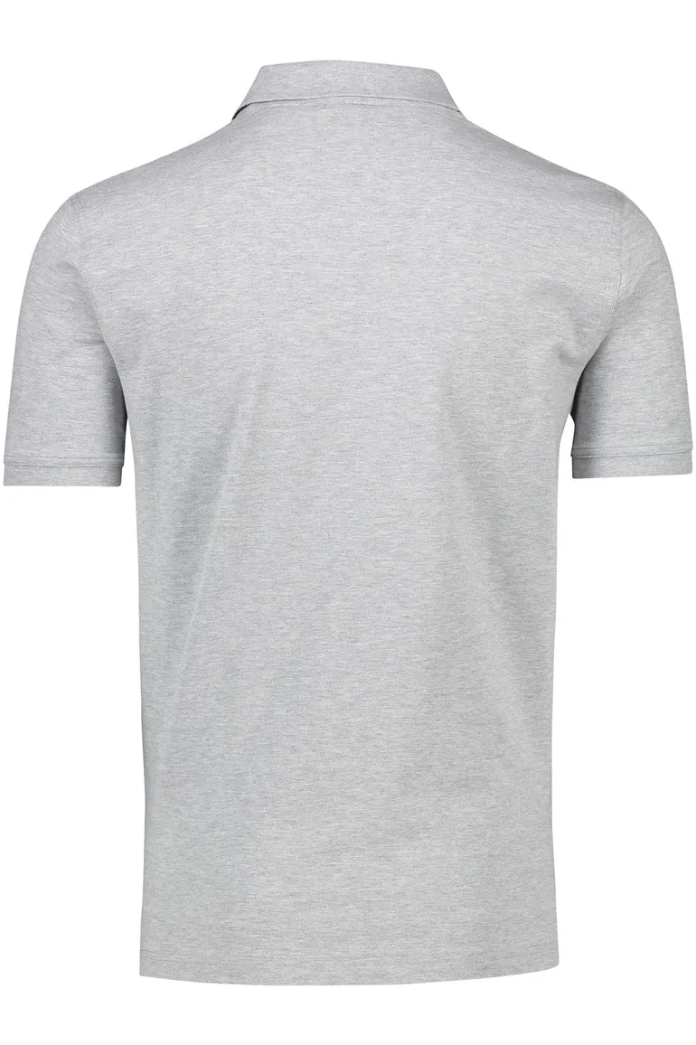 Gant polo slim fit grijs gemêleerd katoen