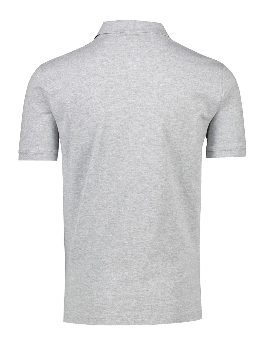 Gant polo slim fit grijs gemêleerd katoen