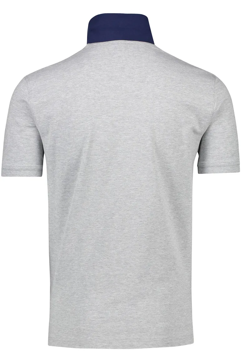 Gant polo slim fit grijs gemêleerd katoen