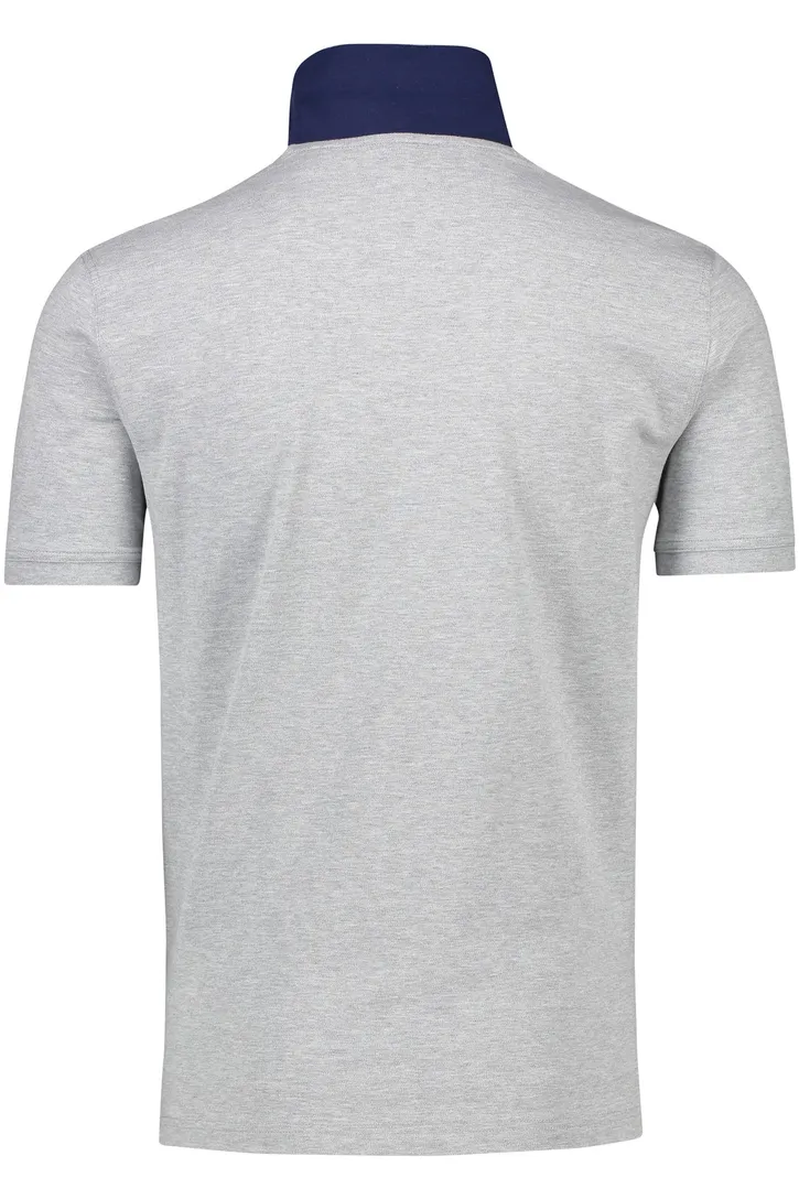 Gant slim fit grijze polo gemeleerd
