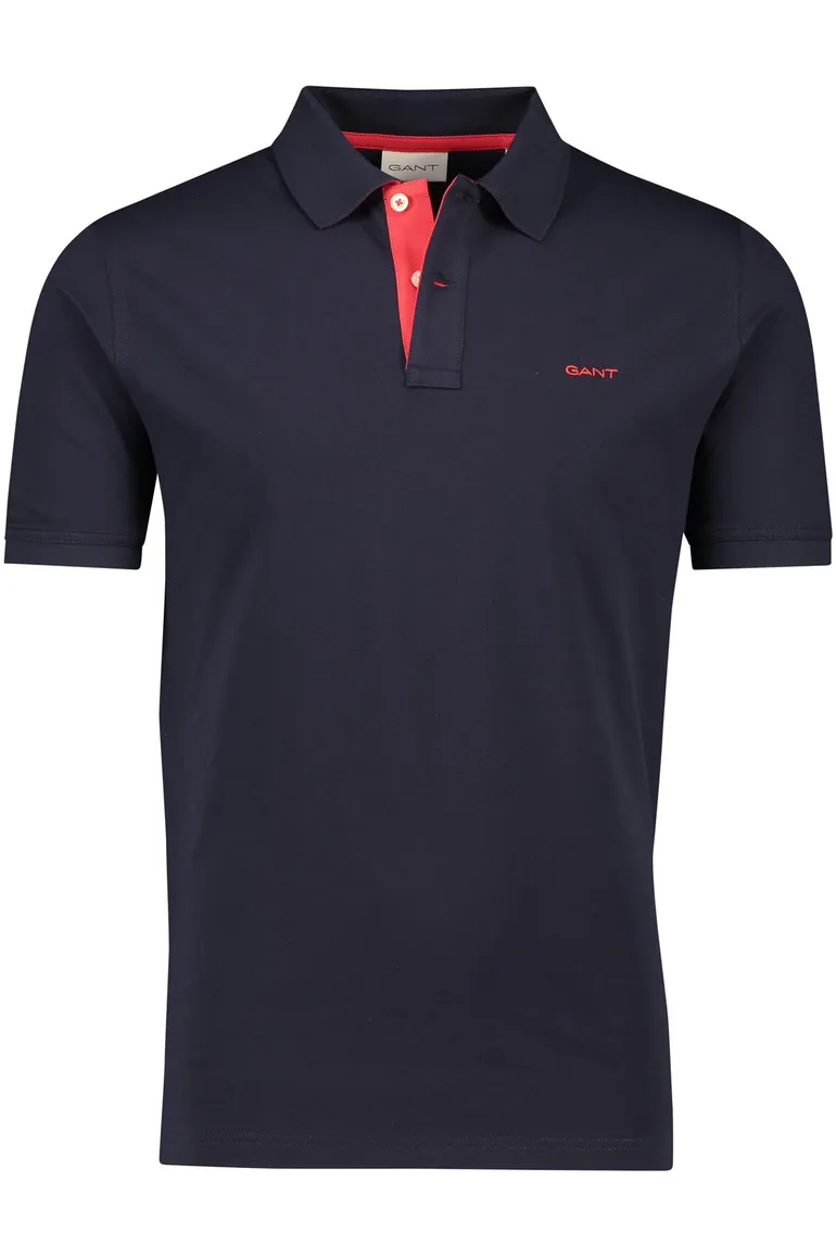 Gant polo donkerblauw 2-knoops